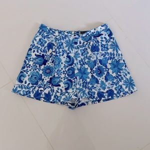 M.D.S Stripes floral pleated short sz6